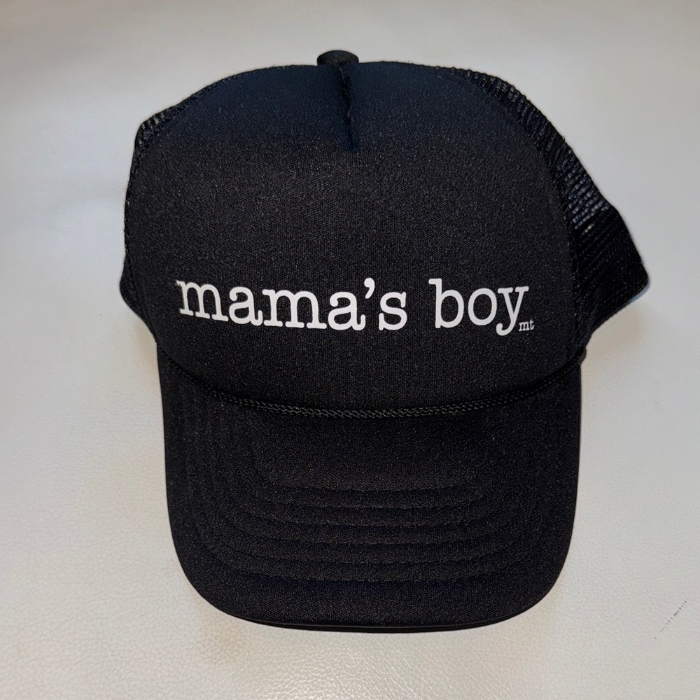 Mother Trucker Hat 'Mama's Boy' Black, kids one size